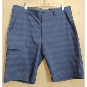 Greg Norman Shorts Size 34 Navy Blue Chino Pockets 10” Inseam Moisture Wicking